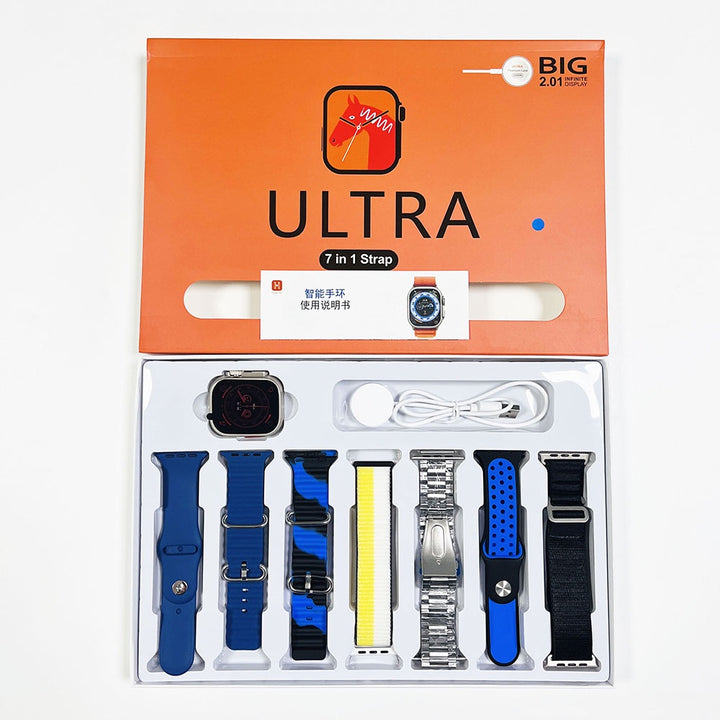 Smartwatch Big 2.01 ULTRA con 7 PULSERAS